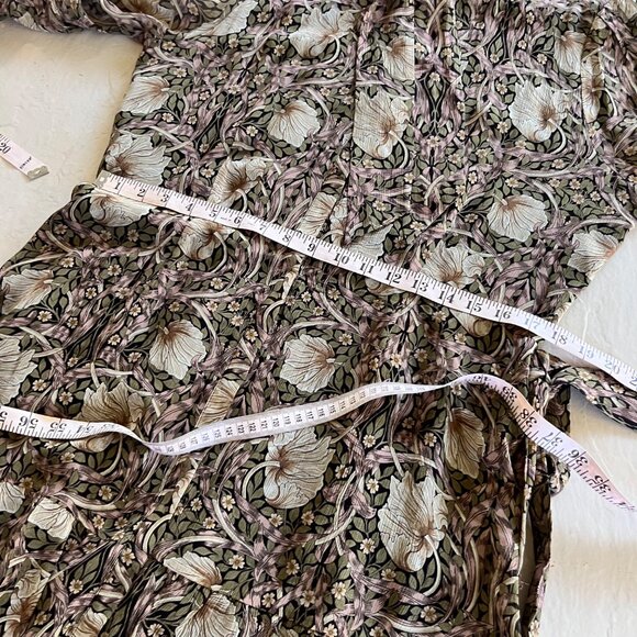 Morris & Co x PAIGE Vittoria Pimpernel 100% Silk Mini Dress Size L - Picture 8 of 12